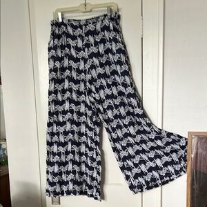 CP Shades Blue and White Wide Leg Pants